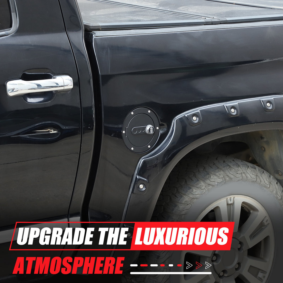 Fuel Cap Anti-Theft Lock Cover with Combination Lock For Toyota Tundra 2007-2021 23