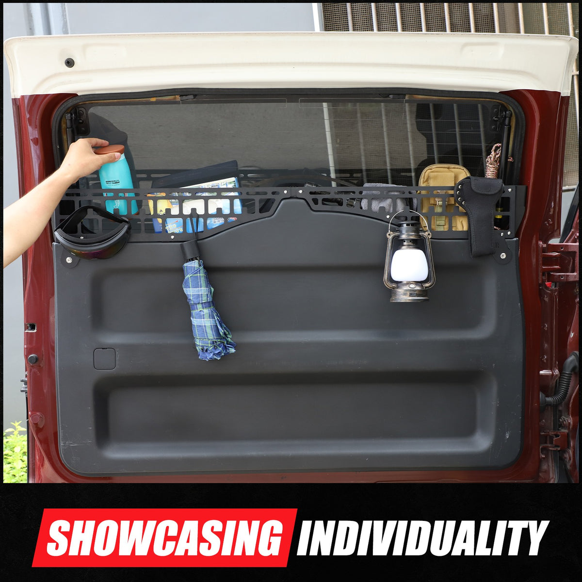 Steel Rear Window Storage Fence Molle Panel For Toyota FJ Cruiser 2007-21 10