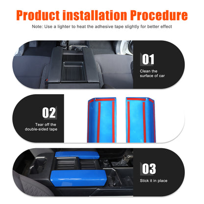 ABS Blue Car Center Panel Trim Interior Accessories For Toyota Tundra 2022-2026 - Variants 1-5 46
