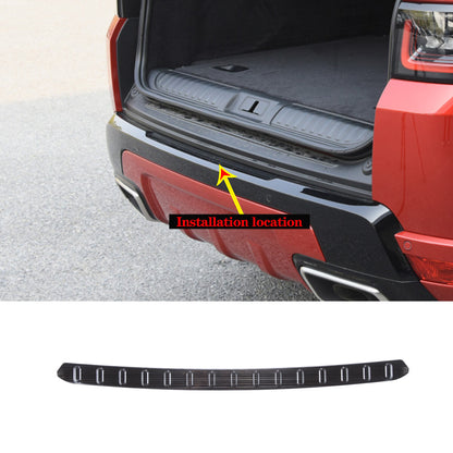 Black Steel Rear Bumper Trunk Sill Cover Trim For LR Range Rover Sport 18-21 1