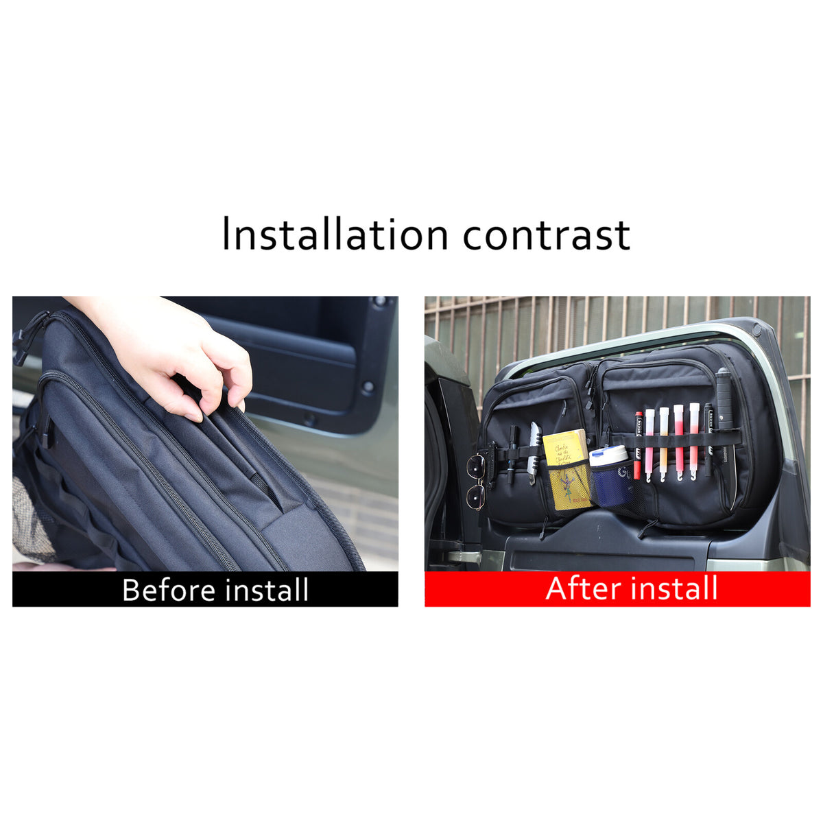 Tailgate Rear Door Cargo Trunk Storage Bag Organizer For Land Rover Defender 20+ 9