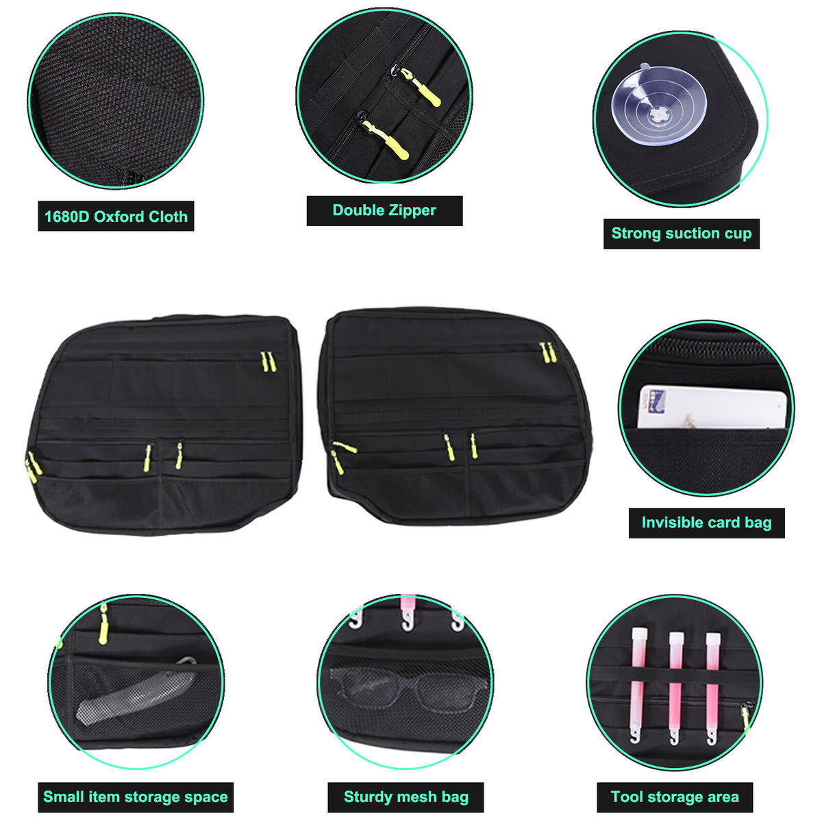 Tailgate Rear Door Cargo Trunk Storage Bag Organizer For Toyota Prado FJ150 2010 12