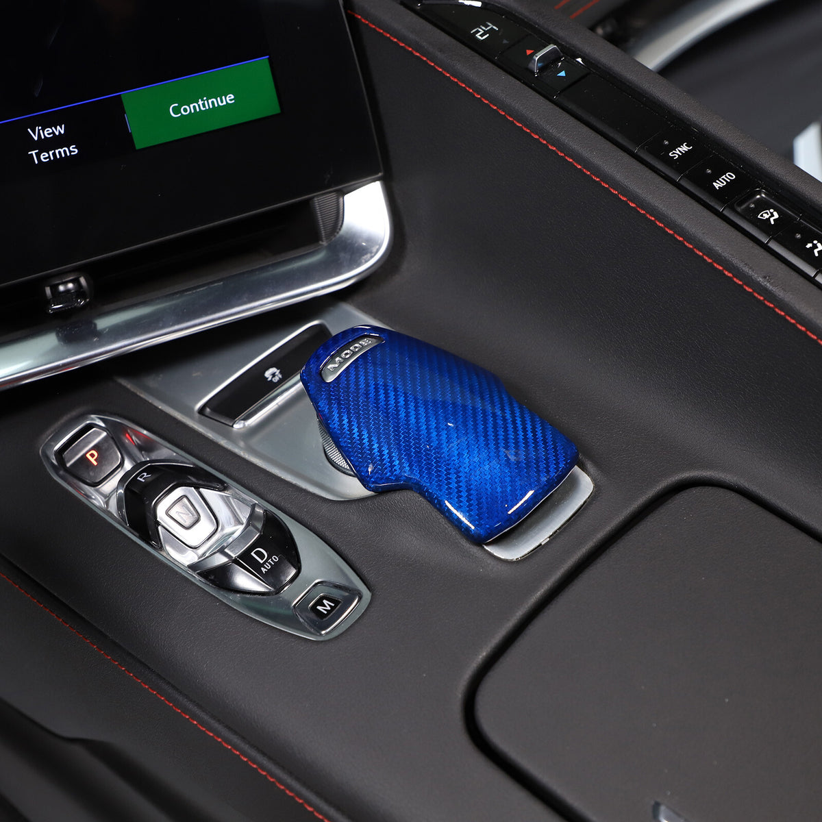 Blue Real Carbon Fiber Full Interior Set Decor Trim Kit for Corvette C8 20-25 - Variants 6-10 34