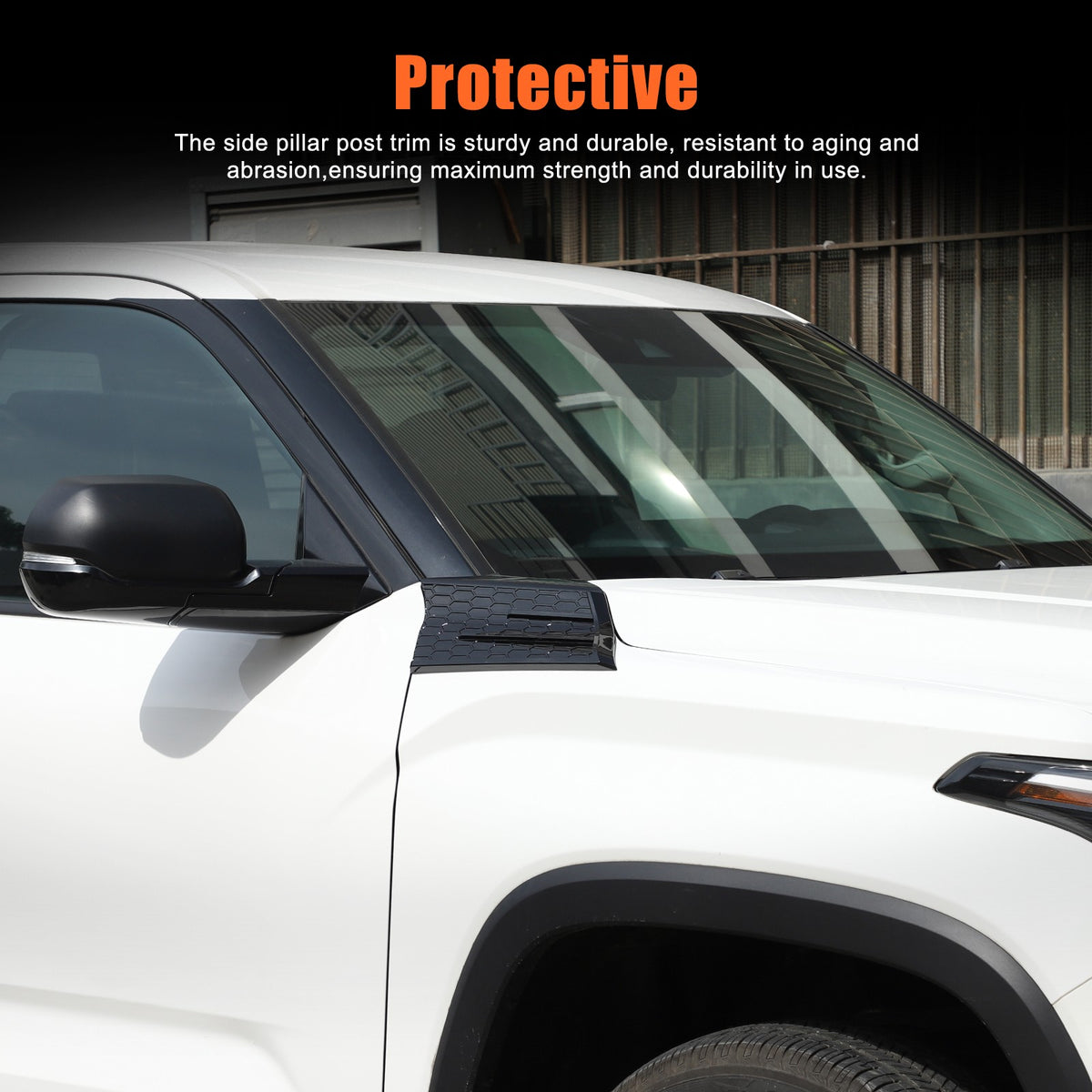Glossy Piano Black Fender Upper Decoration Cover Trim For Toyota Tundra 2022+ US 10