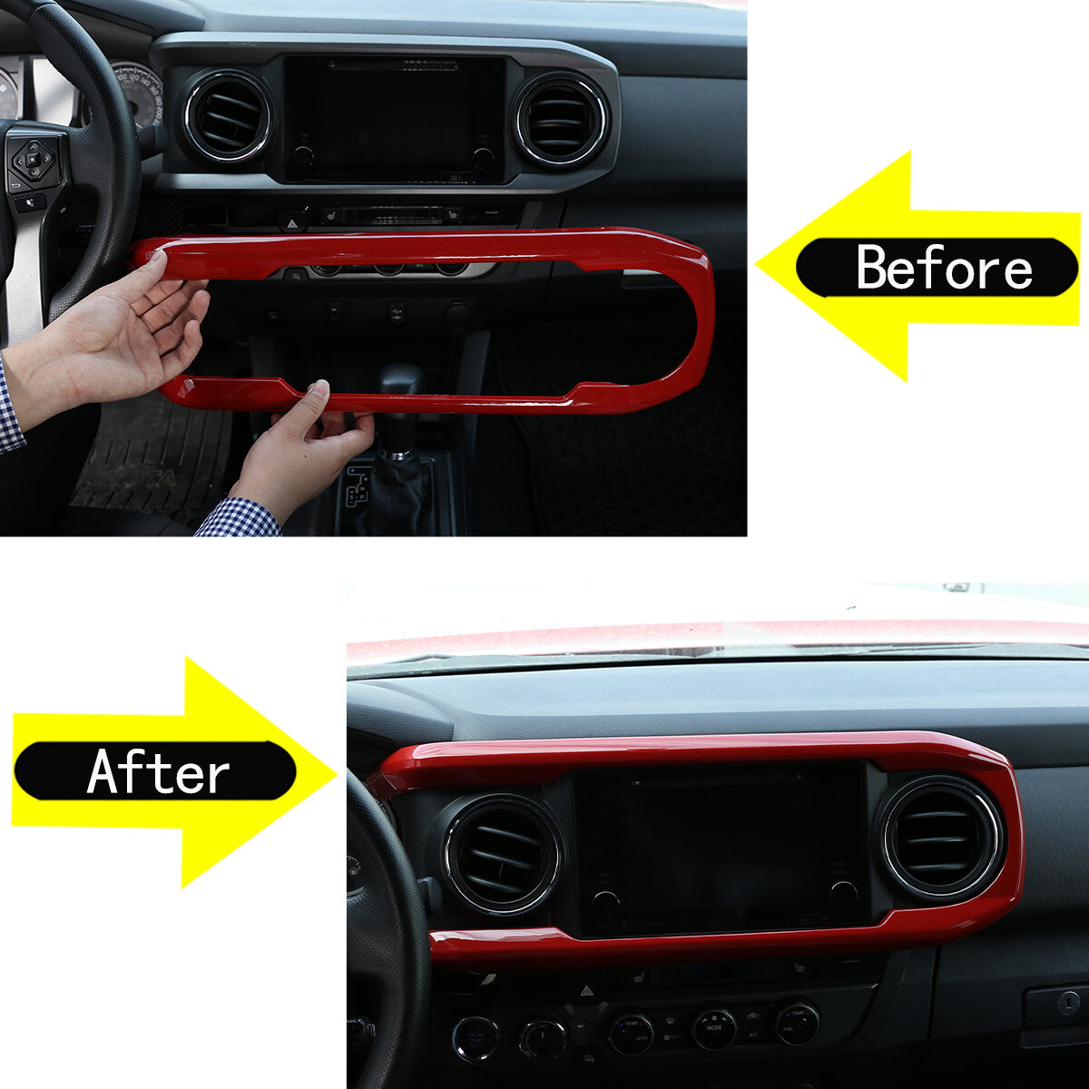 14X For Toyota Tacoma ABS Red Car Central Control Interior Accessories 2016-2020 5