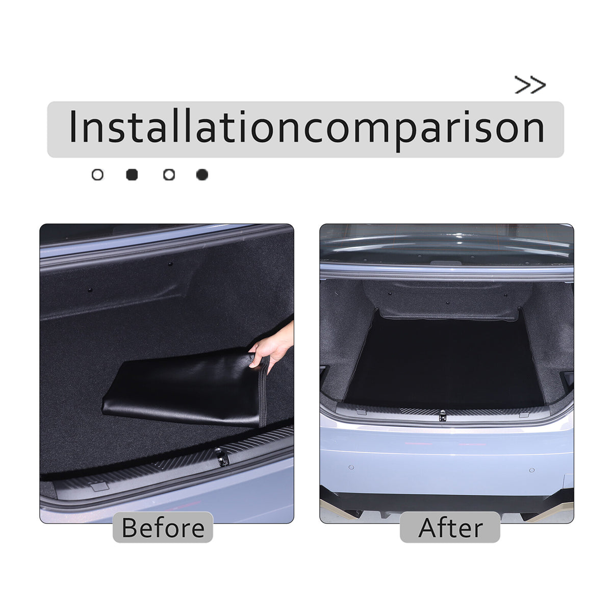 Cargo Trunk Tray Cargo Liner Rear Trunk Floor Mat For BMW 5 Series G60 i5 2024+ 4