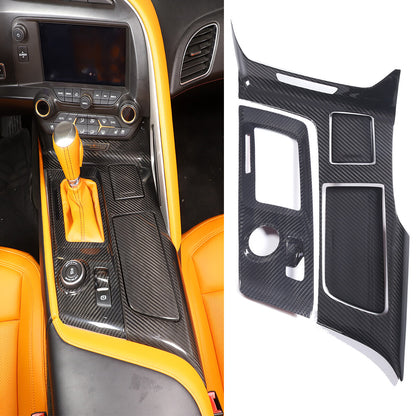 Real Carbon Fiber Center Console Cover trim set Kit For C7 Corvette ZR1 Z06 2