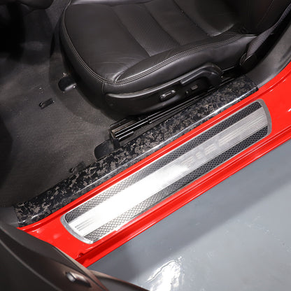 Forged Carbon Fiber Built In Scuff Door Sill Bar Plate For Corvette C6 2005-2013 17