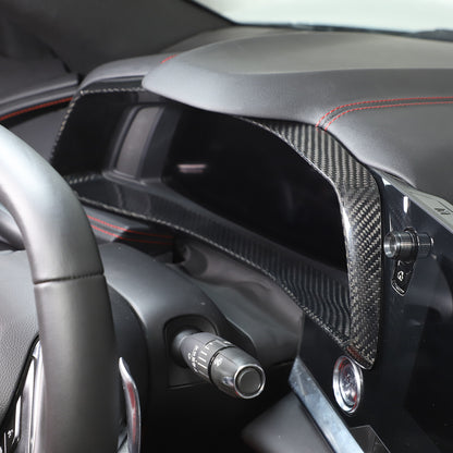Real Carbon Fiber Dashboard Instrument Panel Trim For Corvette C8 2020-2025 7