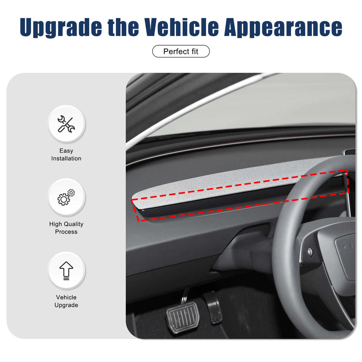 Real Carbon Fiber Dashboard Air Vent Panel Cover Trim For Tesla Model 3 23+ 12