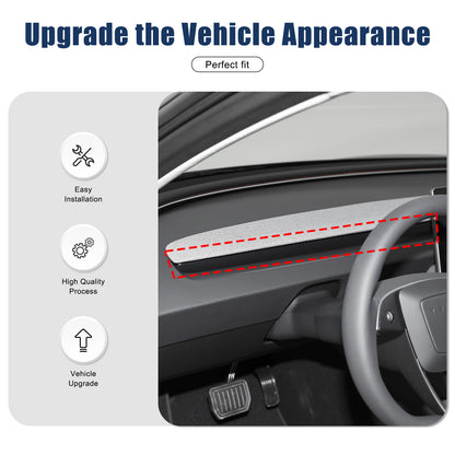 Real Carbon Fiber Dashboard Air Vent Panel Cover Trim For Tesla Model 3 23+ 12