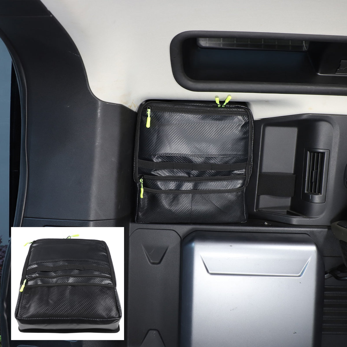 Carbon Fiber Pattern Trunk Side Window Bag For LR Defender 110 L663 2020+ 1