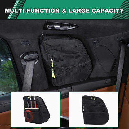 Black Rear Trunk Side Storage Bag Pockets Organizer For BMW X7 G07 2019-23 9