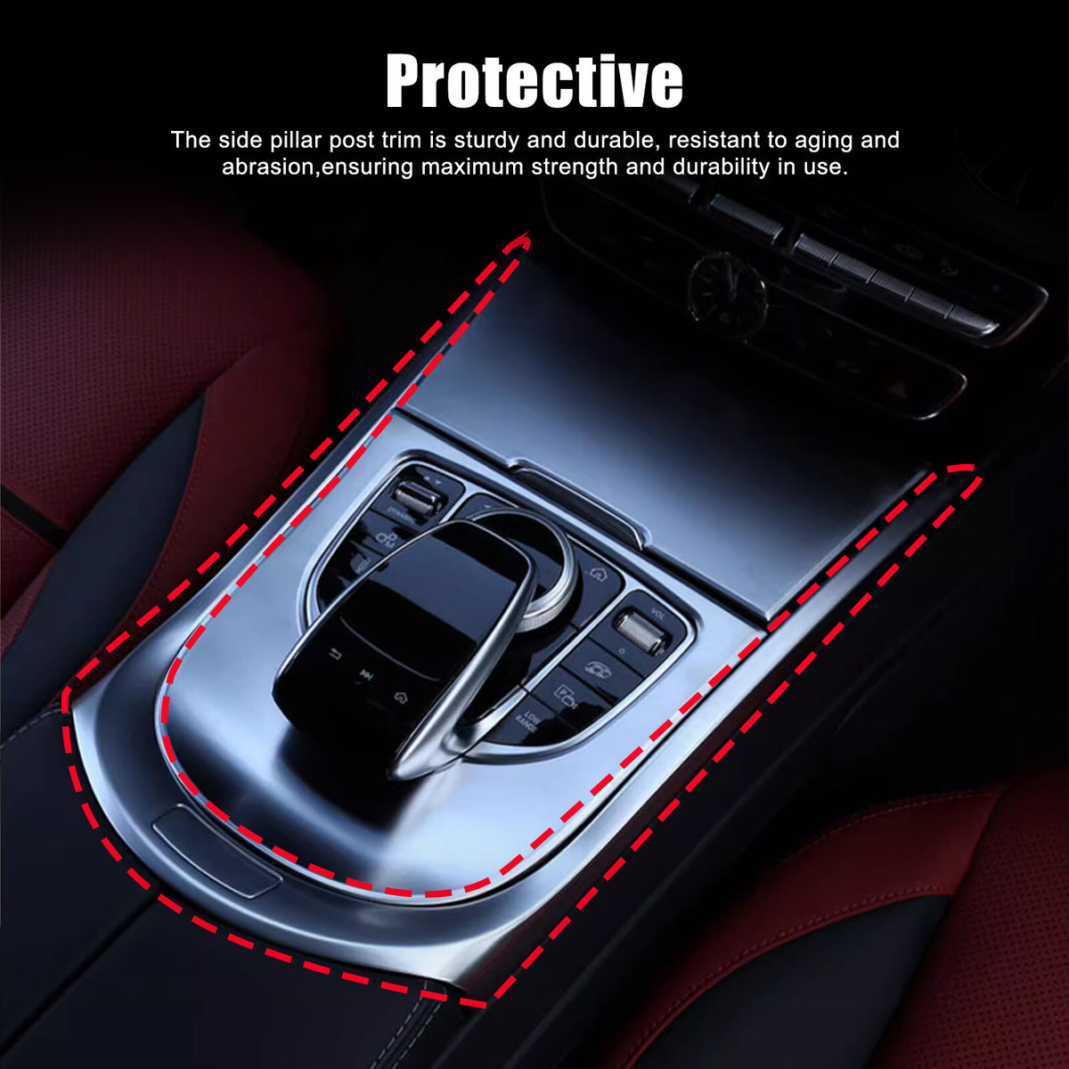 Real Carbon Fiber Center Console Gear Shift Trim For Benz G-Class W465 2025 US 16