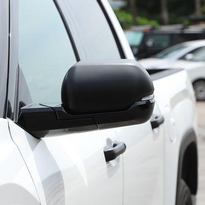 Matte Black Mirror Covers +Door Handle Cover Kit For Toyota Tundra 2022 4