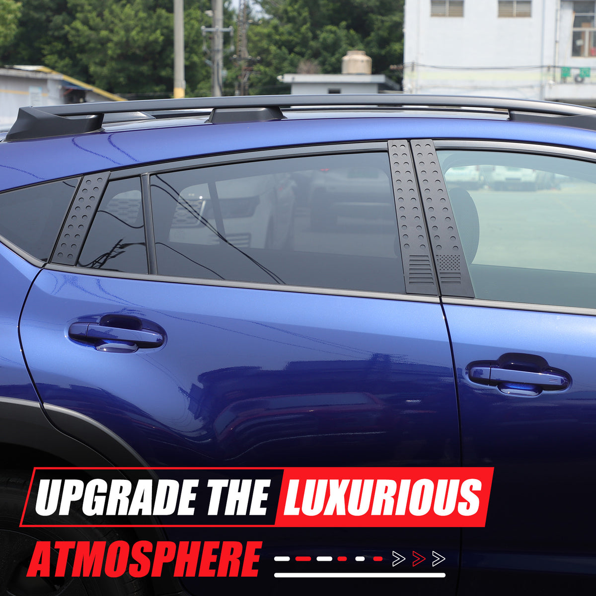 US Flag Alloy Window Center Pillar Trim Panel For Subaru Crosstrek 24+ 18
