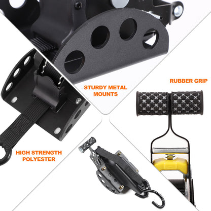 Carbon Steel Truck Bed Tie Down Ratchet Strap Trim For Ford Ranger T9 2023+ 5