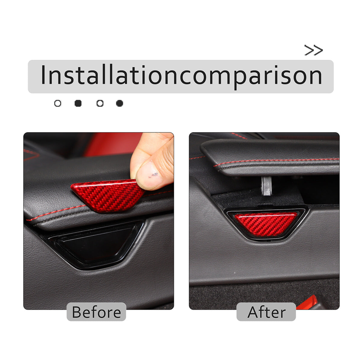 Red Real Carbon Fiber Interior Full Decor Cover Trim Kit for Corvette C8 2020-25 - Variants 6-10 12