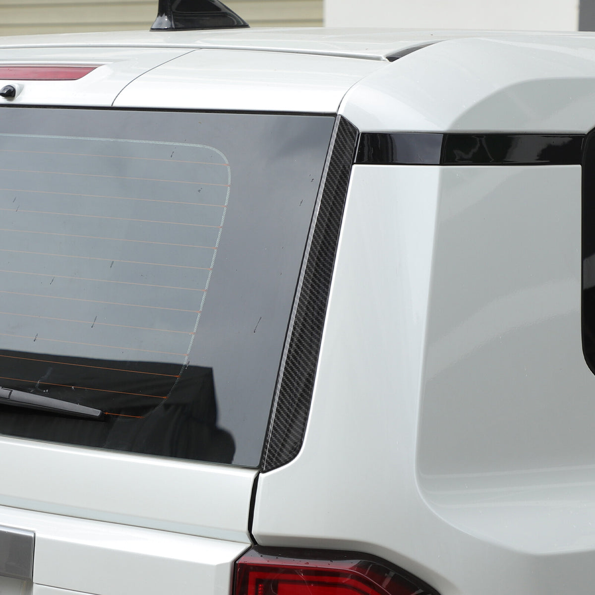Carbon Tailgate Rear Window Side Trim For Toyota Land Cruiser Prado LC250 24+ US 11