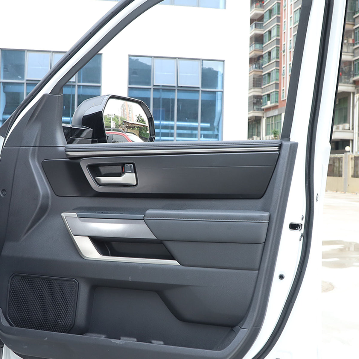 Matte Black Inner Interior Door Handle Panel Trim Cover For Toyota Tundra 2022+ 21