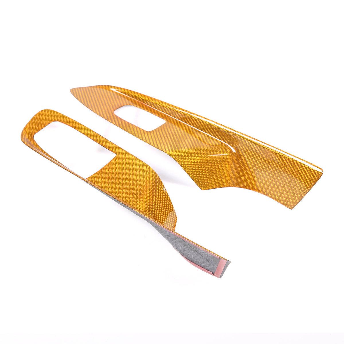 Yellow Carbon Fiber Window Lift Switch Button Trim For Corvette C8 Convertible 9
