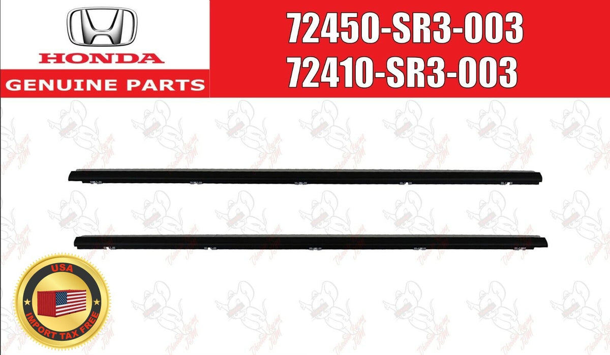 HONDA GENUINE CIVIC EG6 EG4 Window Door Molding Weather Strip Outer Pair Set OEM 1