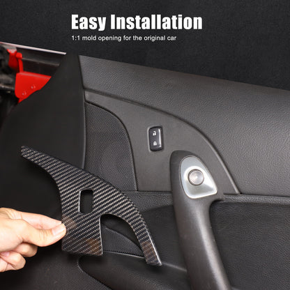 Real Carbon Fiber Children Lock Button Frame Trim Cover For Corvette C6 2005-13 4