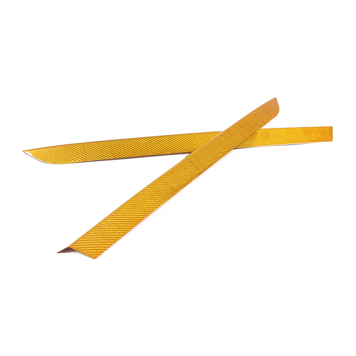 Yellow Carbon Fiber High Wing Spoiler Add-On Wicker Bill Pair For Corvette C8 12