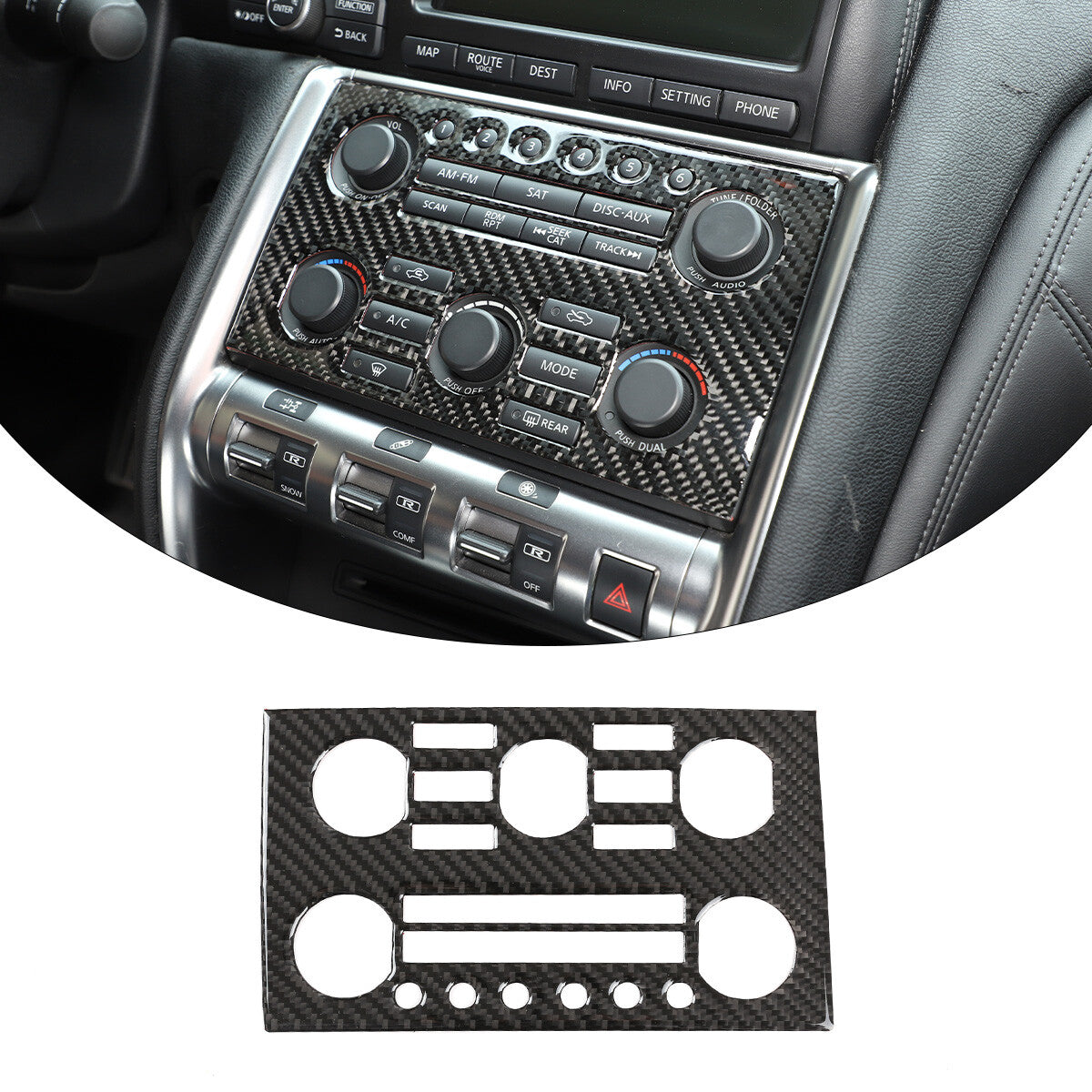 Carbon Interior Cover Trim Car Modified Decoration Sets For Nissan GTR R35 08-16 3