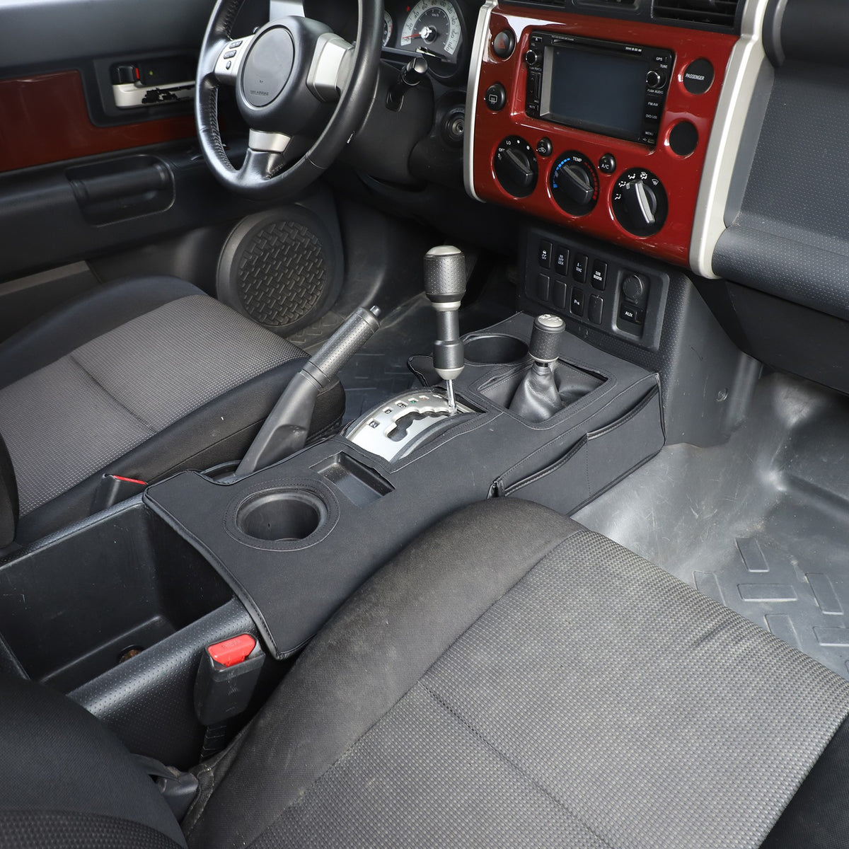 Suede Cloth Center Console Gear Shift Trim Cover For Toyota FJ Cruiser 07-21 US 3