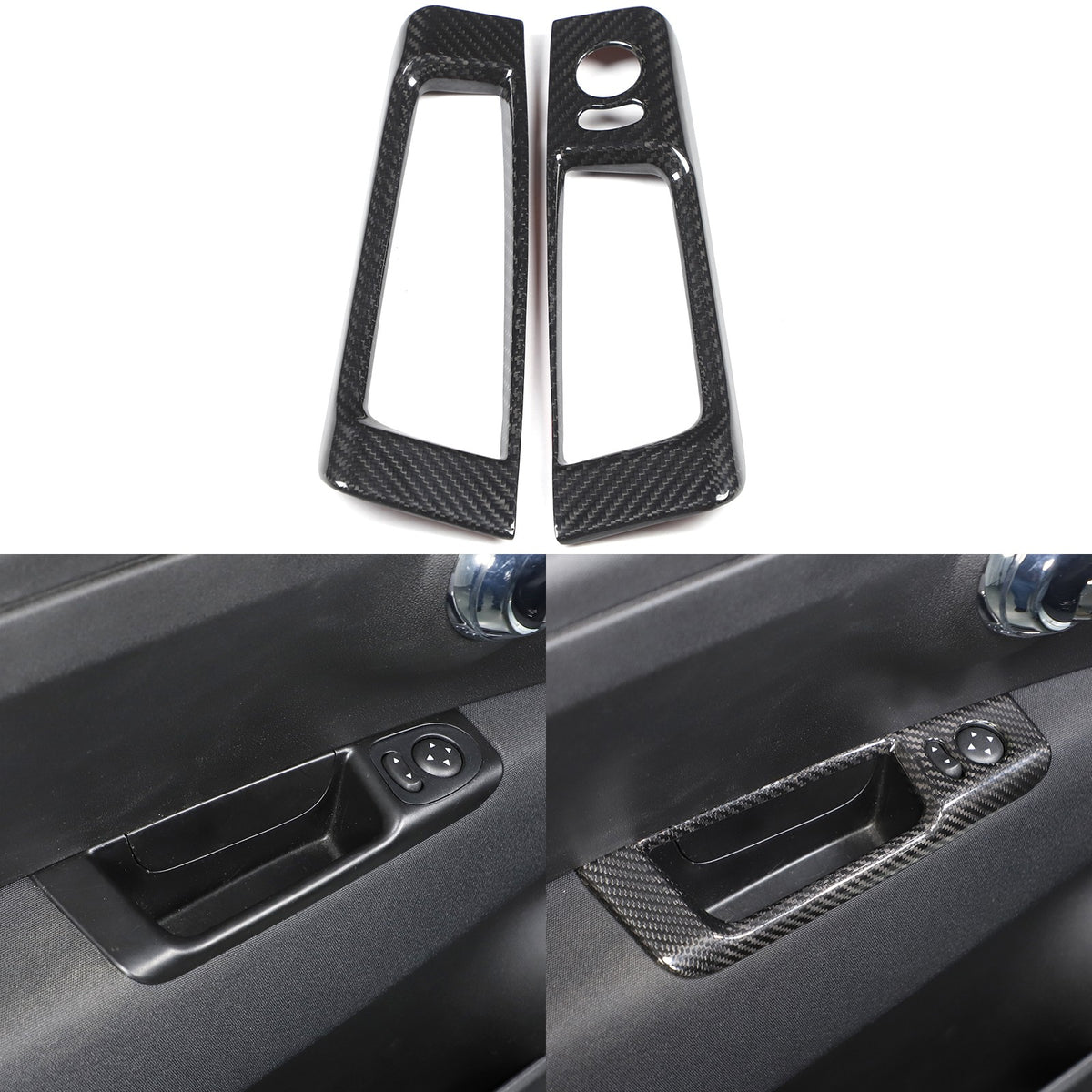Real Carbon Fiber Mirror Adjustment Panel Trim For Fiat 500 312 2010-2022 12