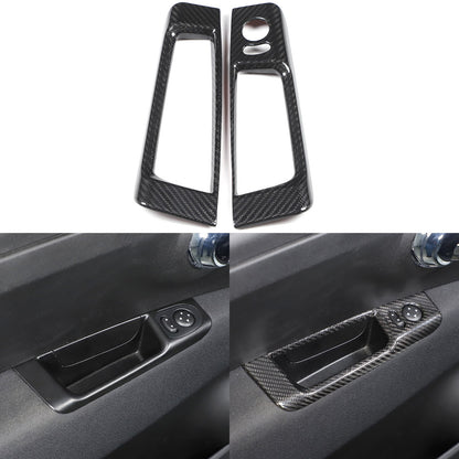 Real Carbon Fiber Mirror Adjustment Panel Trim For Fiat 500 312 2010-2022 12