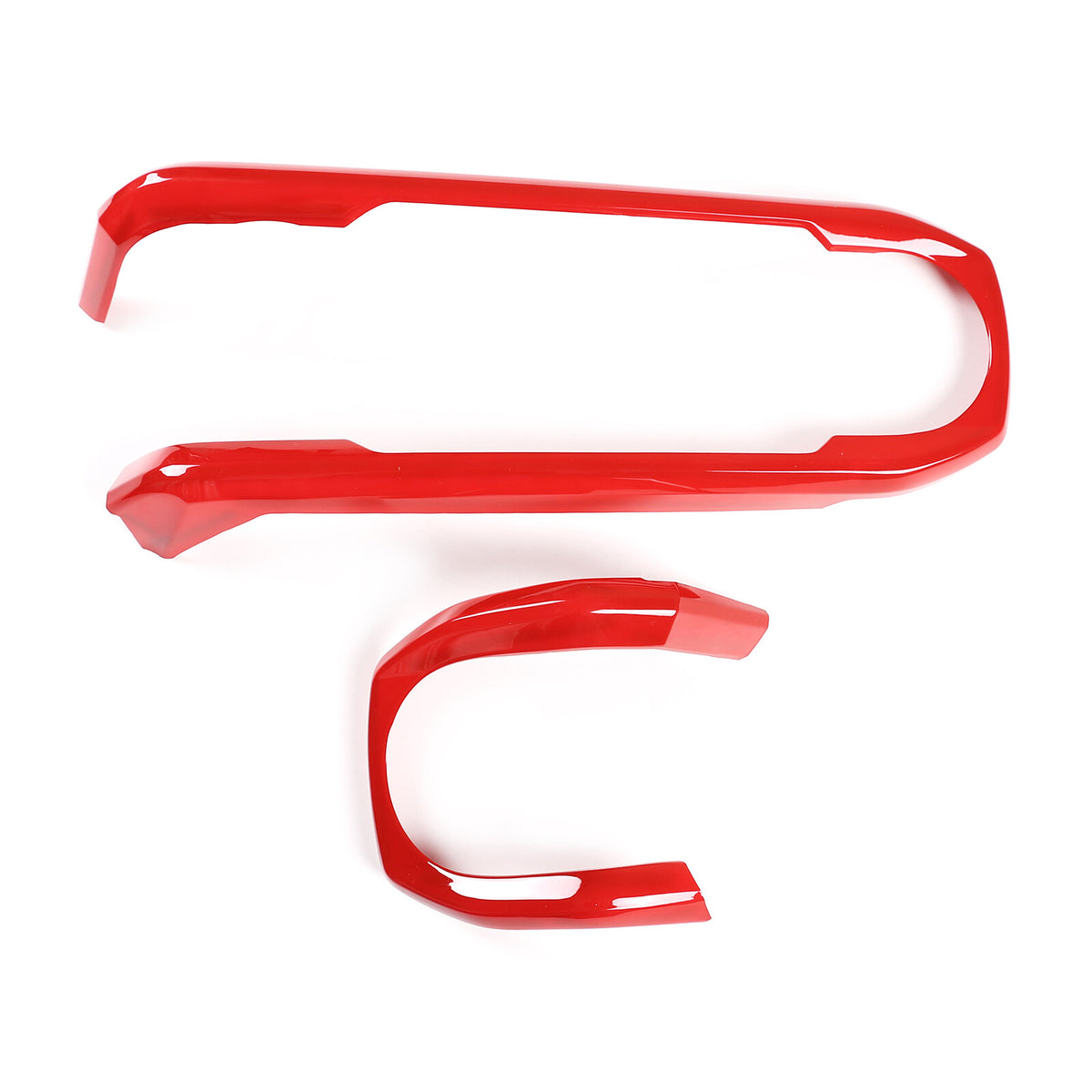 Sports Red ABS Dashboard Panel Cover Trim 2pcs For Toyota Tacoma 2016-2023 10