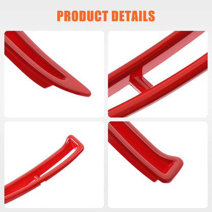 Red ABS Carbon Fiber Rear Fender Vent Trim Frame For Corvette C6 2005-2013 12