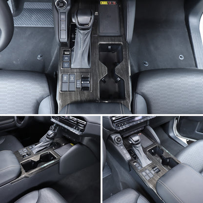 Black Wood Grain Center Console Gear Shift Panel Trim for Toyota Prado LC250 24+ 6