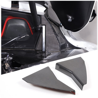 Real Dry Carbon Fiber Rear Window Corner Cover Trim Frame For Corvette C8 20-26 18