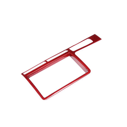 Red Carbon fiber Central Navigation Panel Cover trim For Nissan GTR R35 08-16 7