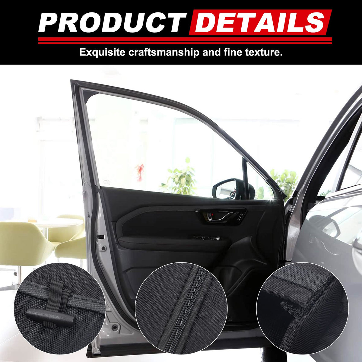 Front Door Window Sun Shade Visor Cover For Subaru Forester 2025-2026 6