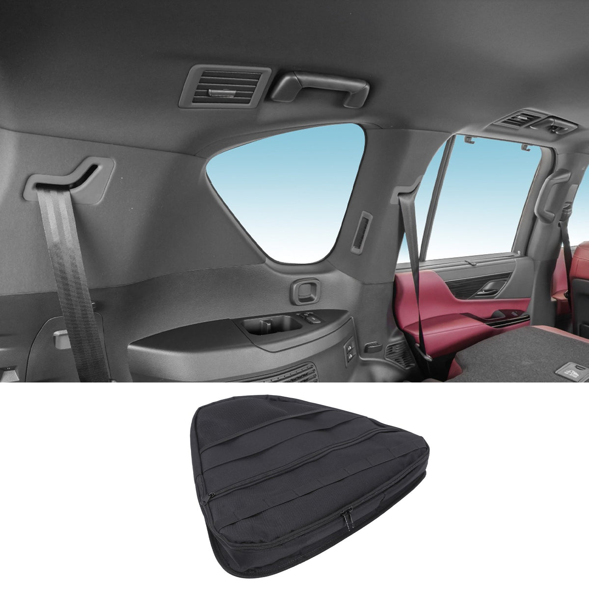 Rear Side Window Storage Bag Tray For Lexus LX J200 2022+ 14