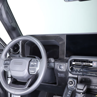 Real Carbon Fiber Dashboard Instrument Trim For Land Cruiser Prado LC250 24+ 16