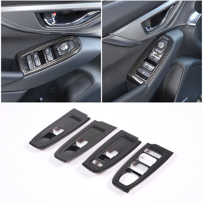 ABS Carbon Fiber Interior Center Console Cover Trim Set for Subaru WRX VB 22-24 8