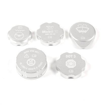 Silver Alloy Engine Cabin Switch & Intake Manifold Cover Set Kit For Corvette C6 10