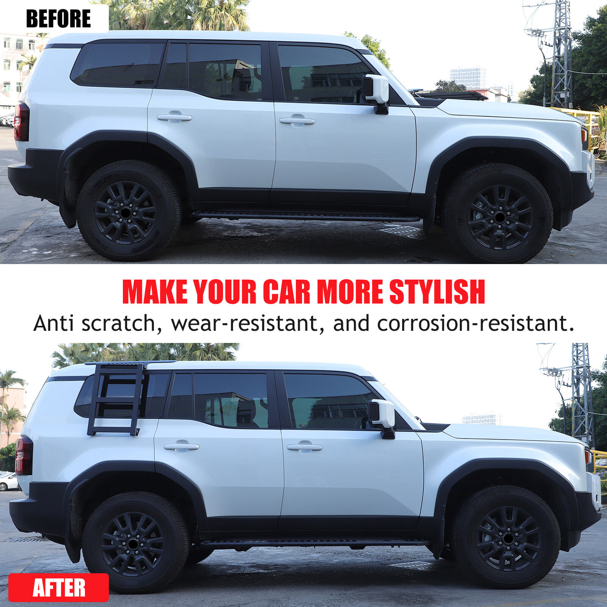 Car Rear Right Side Window Ladder Climbing For Toyota Land Cruiser LC250 24+ 14