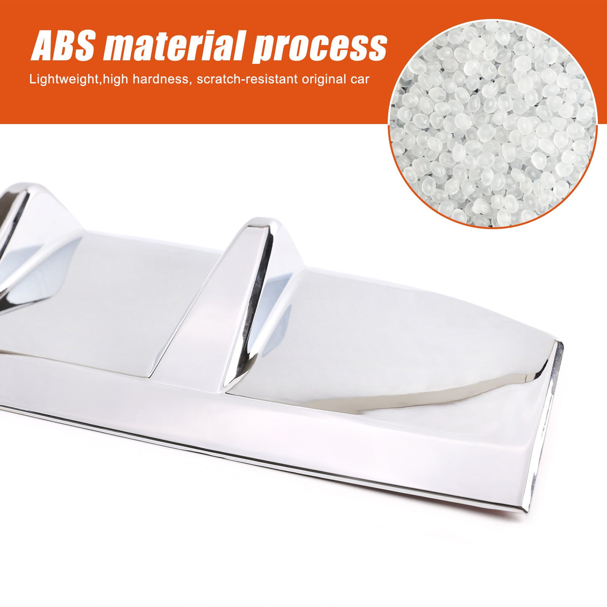 Glossy Silver ABS Rear Bumper Skid Plate For Mercedes-Benz GLC X253 2020-2021 6