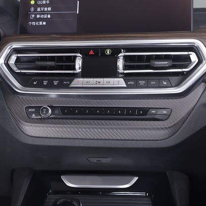 Matte Real Carbon Fiber Air Vent Switch Adjust Cover Trim For BMW X3 G01 2022-23 12