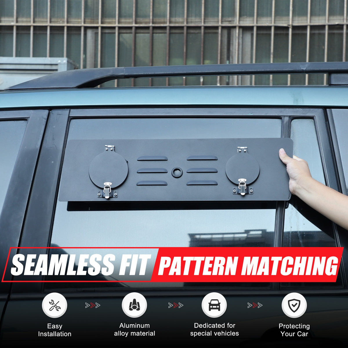 Rear Window Louver Air Vent Trim (Heater Version) For Toyota Prado 2003-2023 11