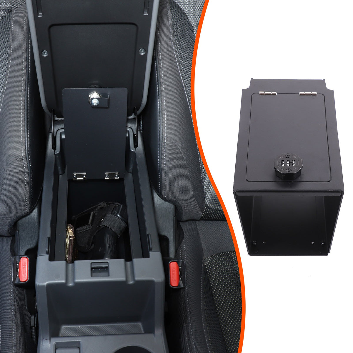 Alloy Center Console Safe GUN Storage Lock Box Tray For Subaru Crosstrek GU 24+ 9