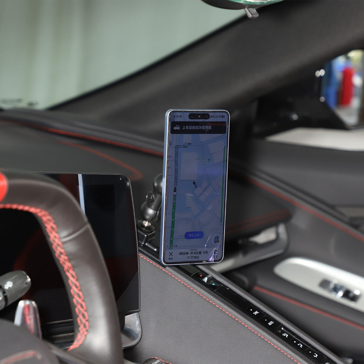 Magnetic Center Console Phone Mount Bracket For Corvette C8 2020-2025 US 9