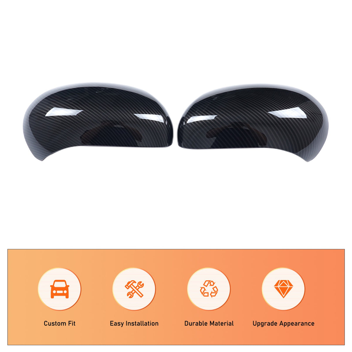 Carbon Fiber ABS Full Wrap Exterior Side Mirror Cover For Nissan Juke2010-2014 8