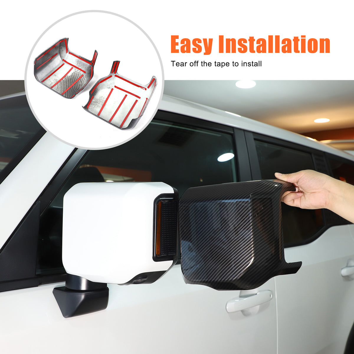 ABS Carbon Fiber Review Mirror Cover Trim For Lexus GX GX550 2024-2025 US 24